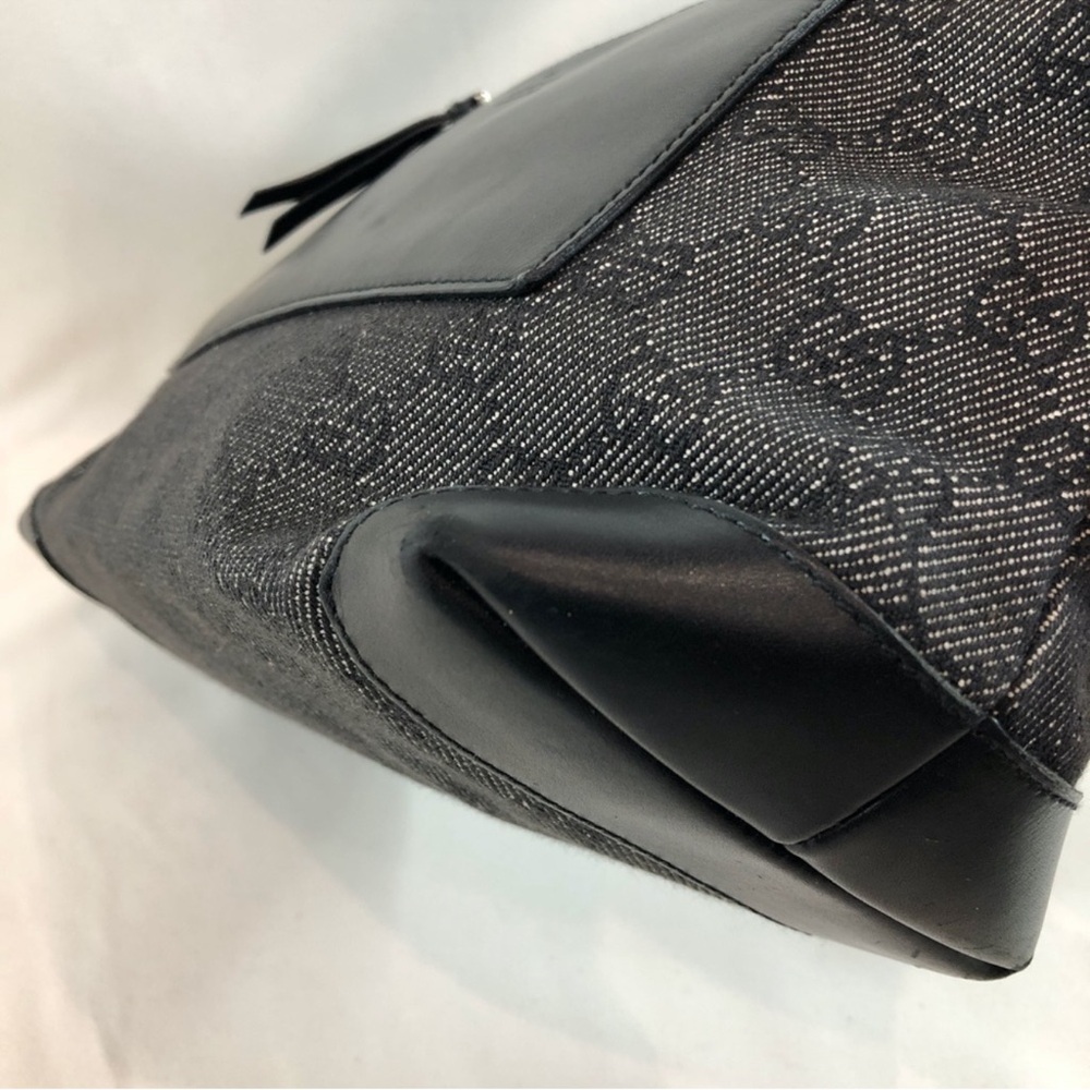 Gucci Black and Gray Monogram Tote - Picture 6 of 14